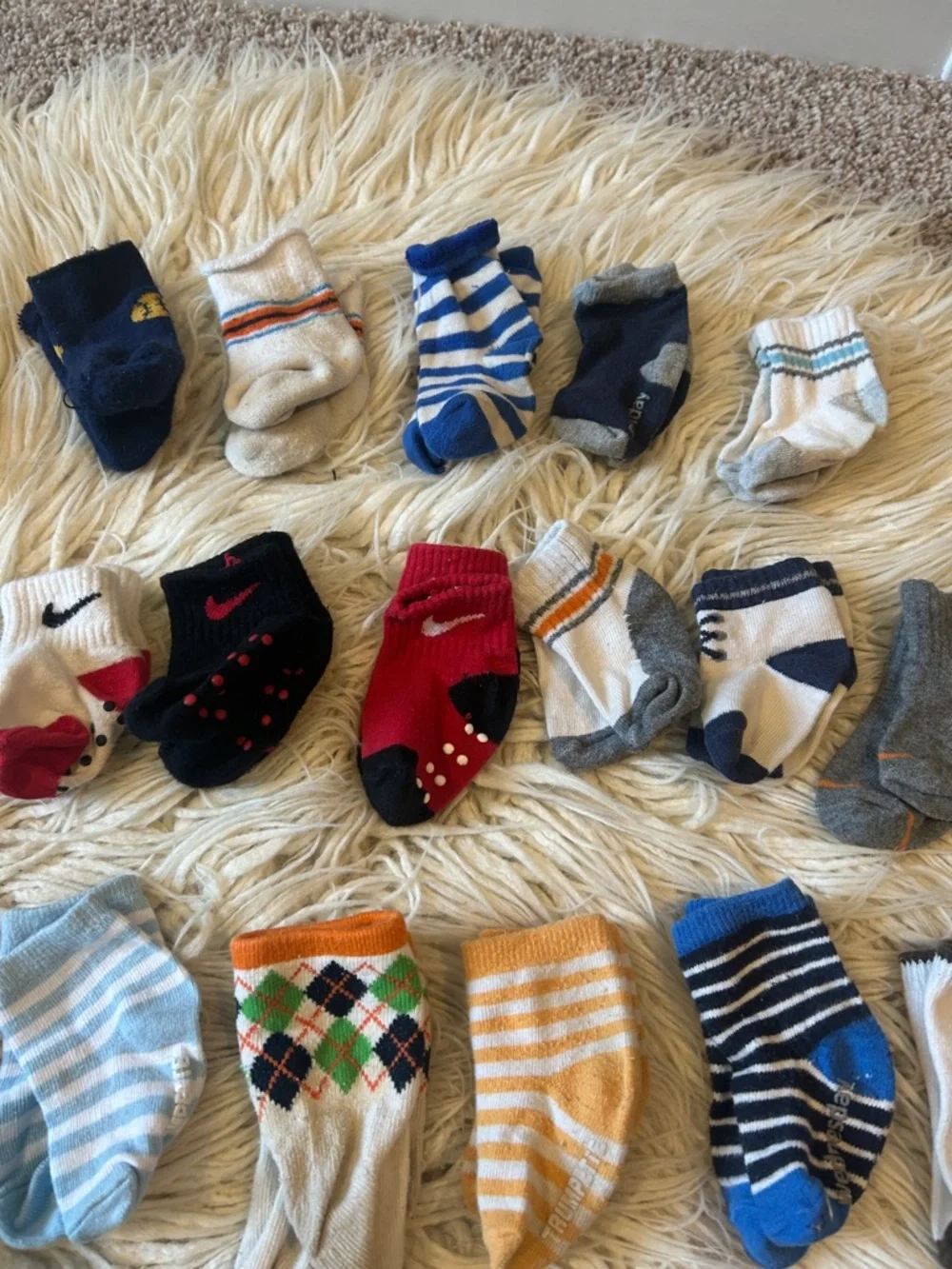 Baby sock lot of diff size med to 12 month-ish Assortment - 31 pairs